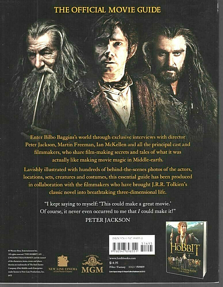 The Hobbit : An Unexpected Journey, Official Movie Guide, signed Peter Jackson