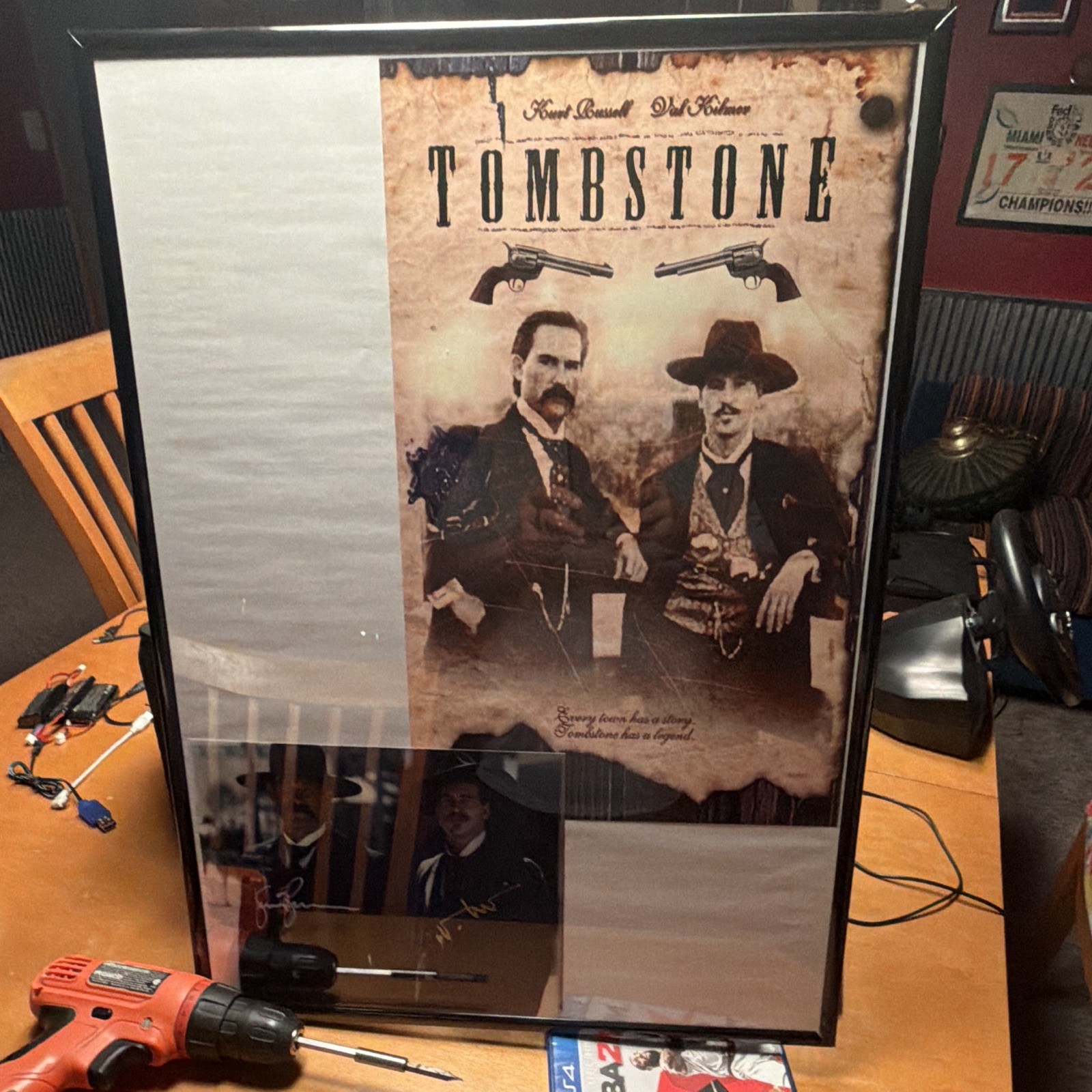 Tombstone Signed Framed Movie Photograph Original Not Authenticated