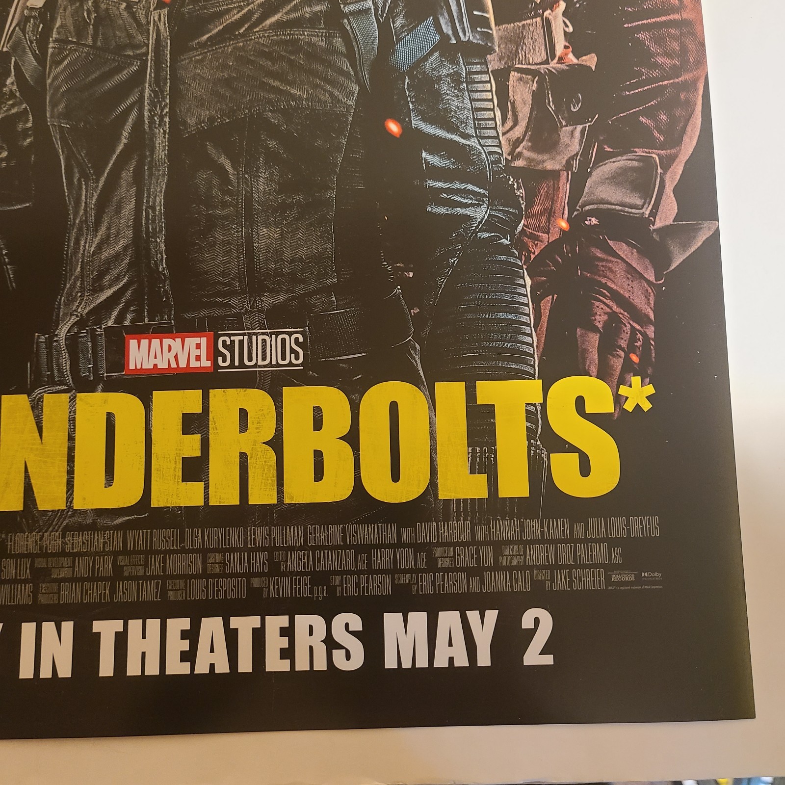 ORIGINAL MARVEL THUNDERBOLTS* ONE SHEET REGAL MOVIE POSTER 2025 NEW AVENGERS