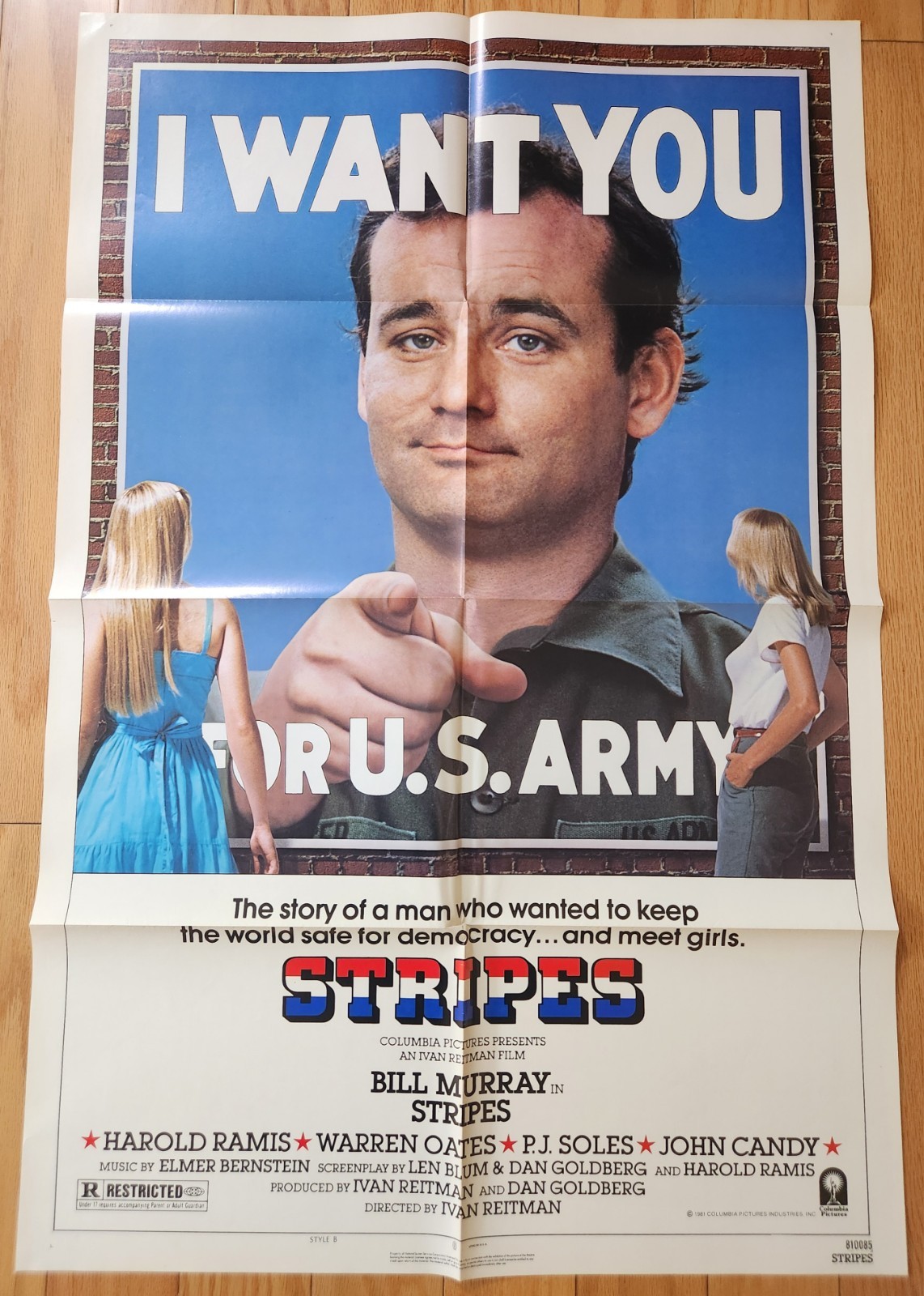 STRIPES Original Style B One Sheet Movie Poster 24×41 – 1981
