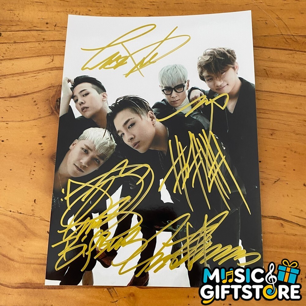 Bigbang G-Dragon TOP Group Autographed Signed Photo K-POP Collection 2022 #MUGS