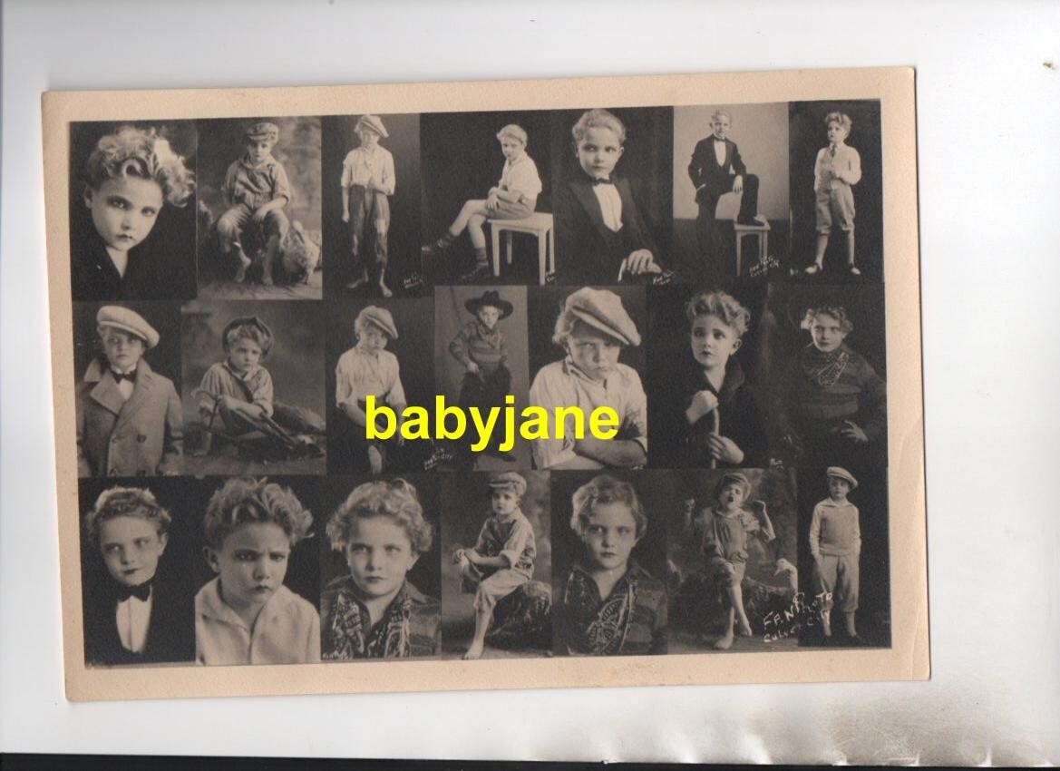 LEON JANNEY ORIGINAL 7X9 PHOTO CHILD ACTOR 1920’s COMPOSITE FROM ESTATE DBL WGT
