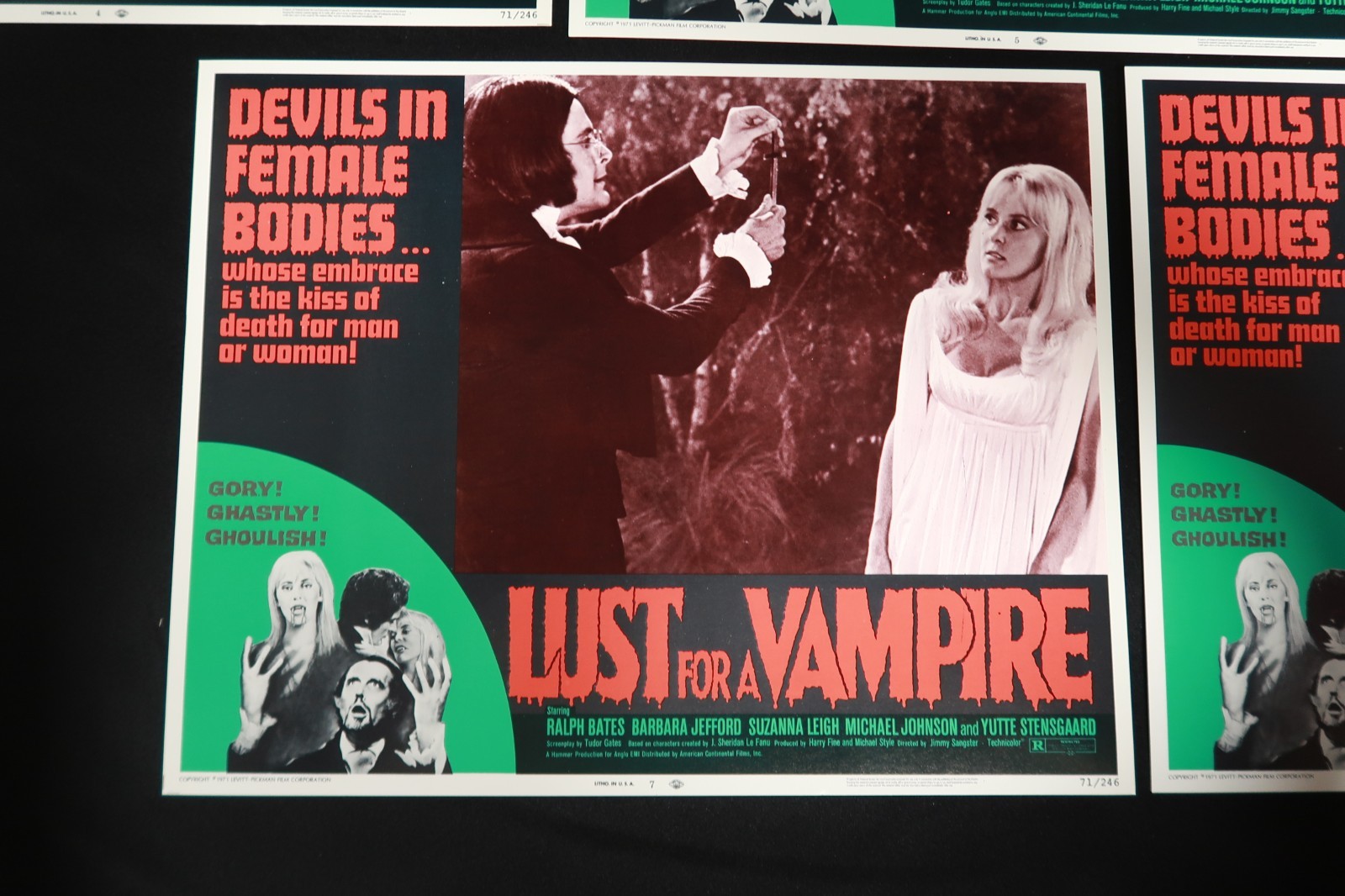 Lust for a Vampire 1971 Lobby Cards Still Full Set Originals 11 x 14 NSS 71/246
