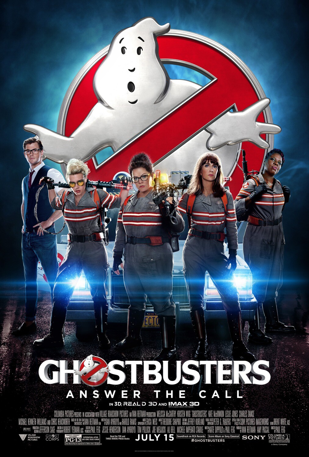 GHOSTBUSTERS 2016 Original DS 2 Sided 27×40″ Movie Poster Kristen Wiig McCarthy