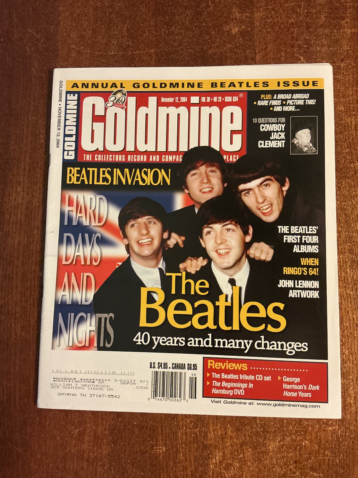Goldmine Magazine #634 November 12, 2004 – Annual Beatles Issue – First 4 Albums