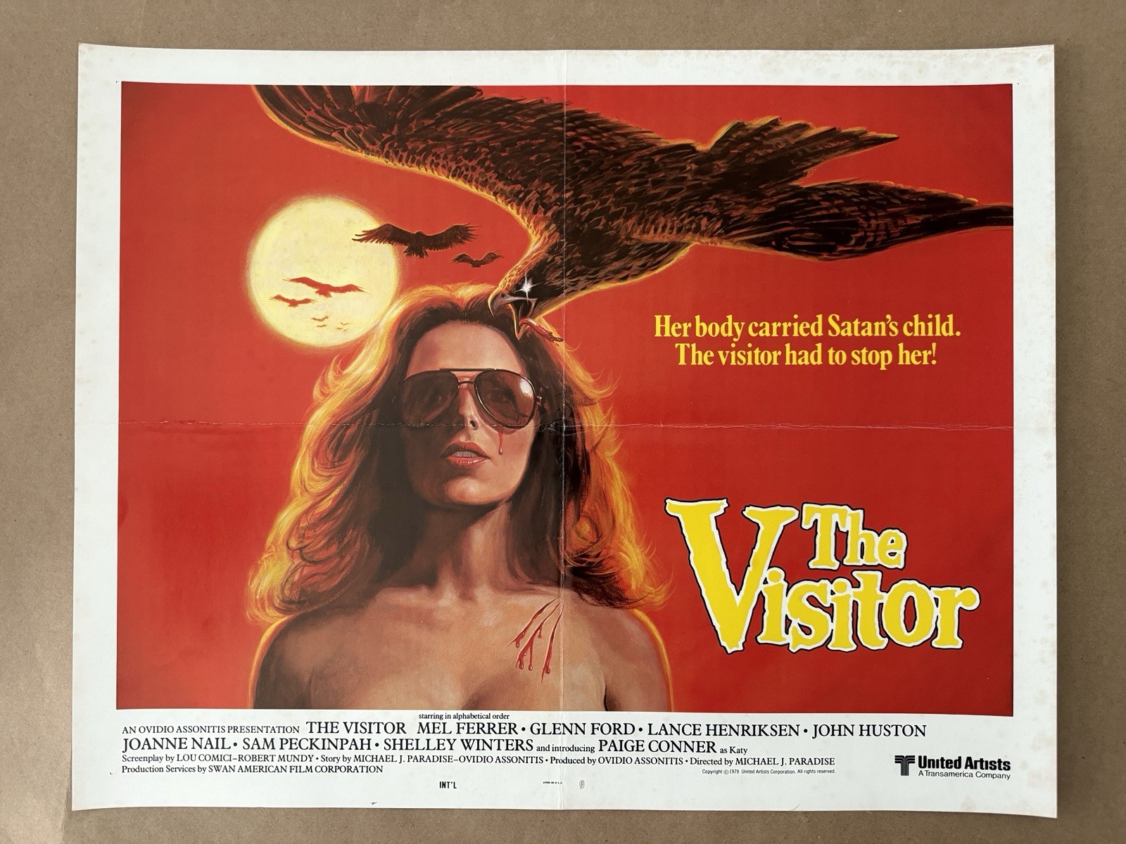 Original THE VISITOR Vintage Int’l Movie Poster 1/2 Sheet