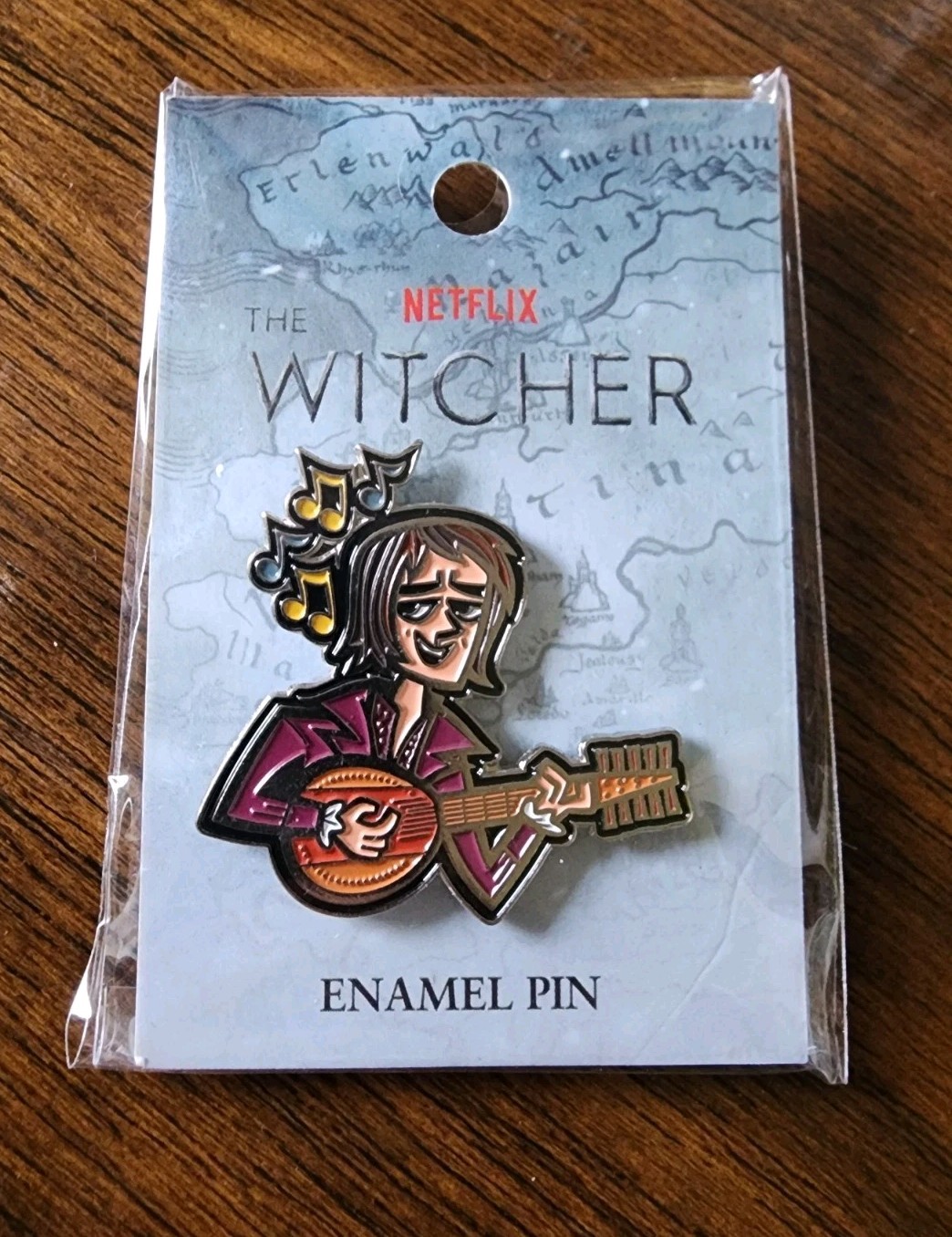 The Witcher Jaskier & Guitar Stylized Enamel Pin Netflix New