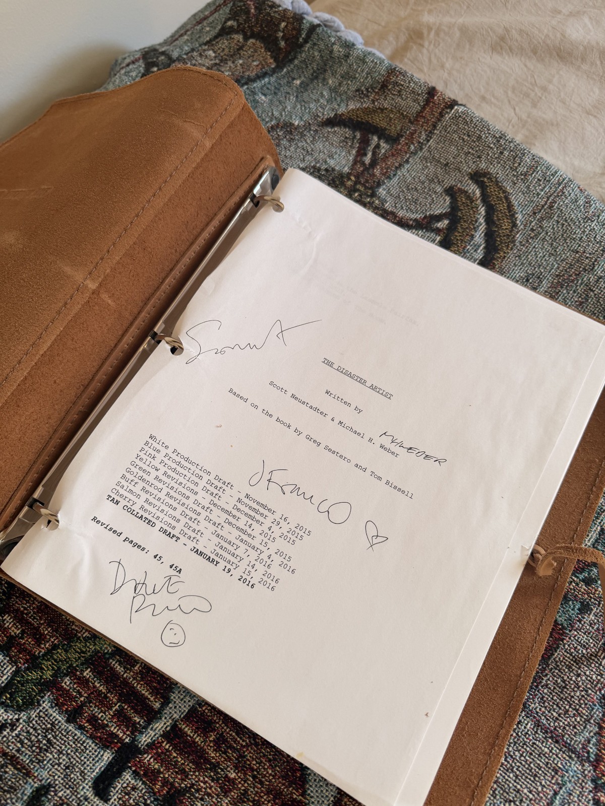 Signed Script (THE DISASTER ARTIST)