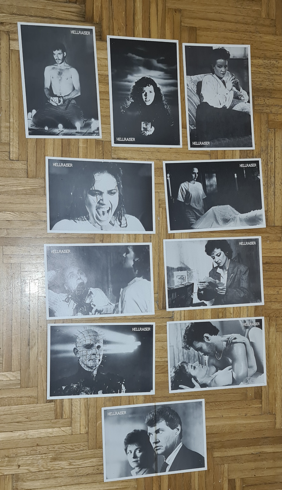 Hellraiser Original Lobby Cards used iin Greek cinema 10 different 31.5*21.5 cm