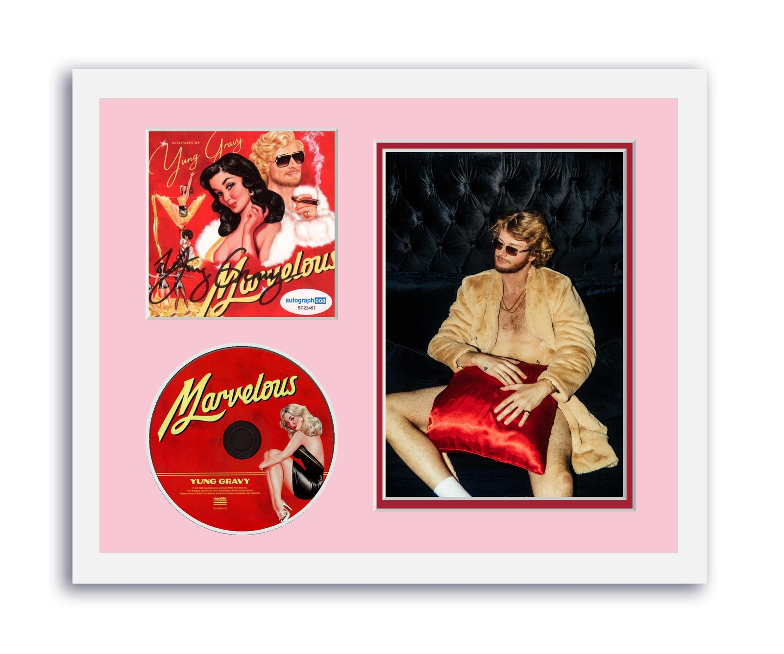 Yung Gravy Autographed Signed 11×14 Custom Framed CD Photo Marvelous ACOA