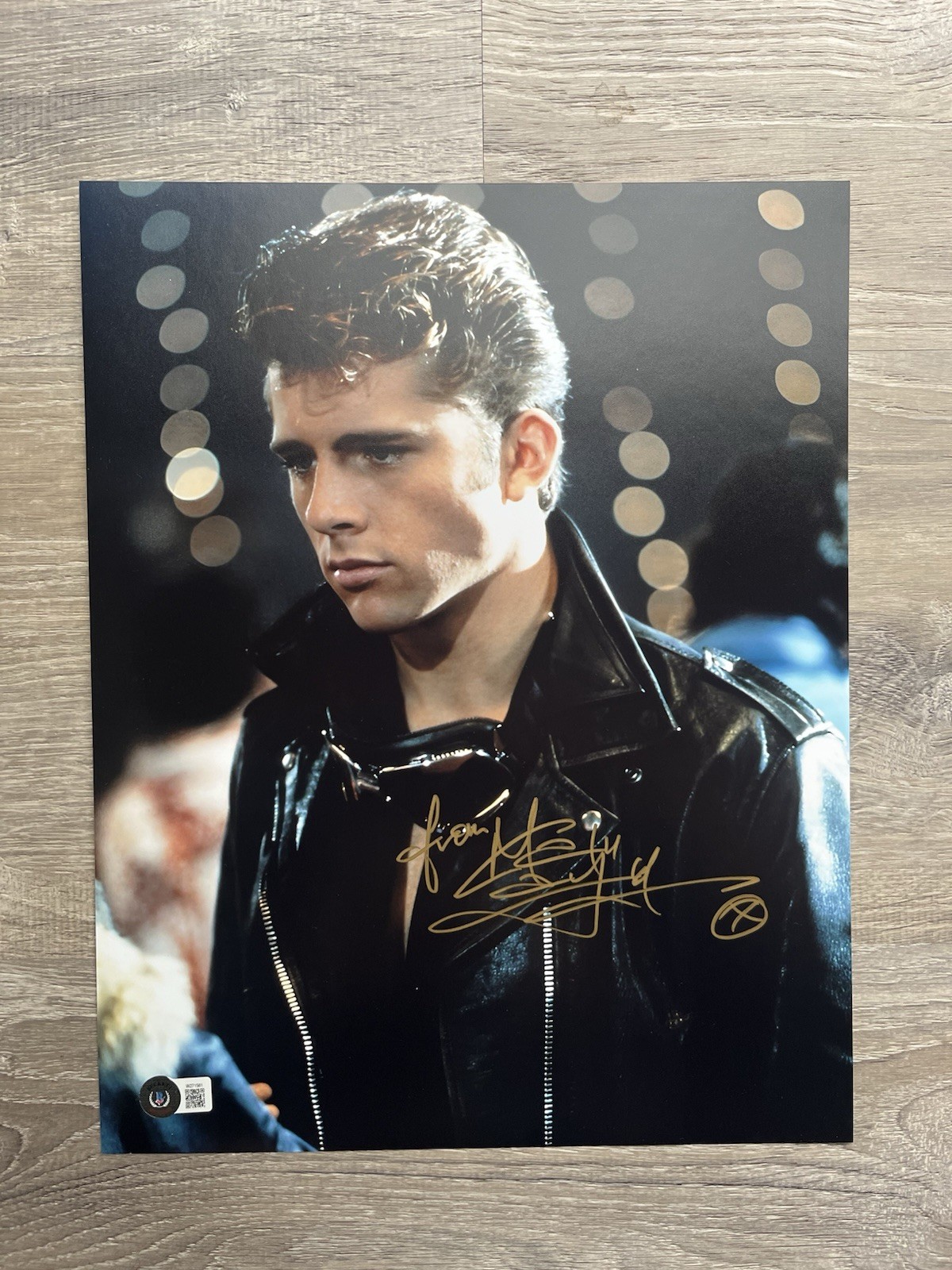 Maxwell Caulfield Signed Michael Carrington 11×14 Photo Beckett COA Grease 2