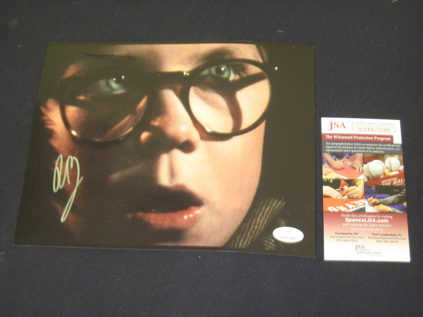 A CHRISTMAS STORY AUTO “OH FUDGE” PHOTO RALPHIE PETER BILLINGSLEY JSA EYEWITNESS