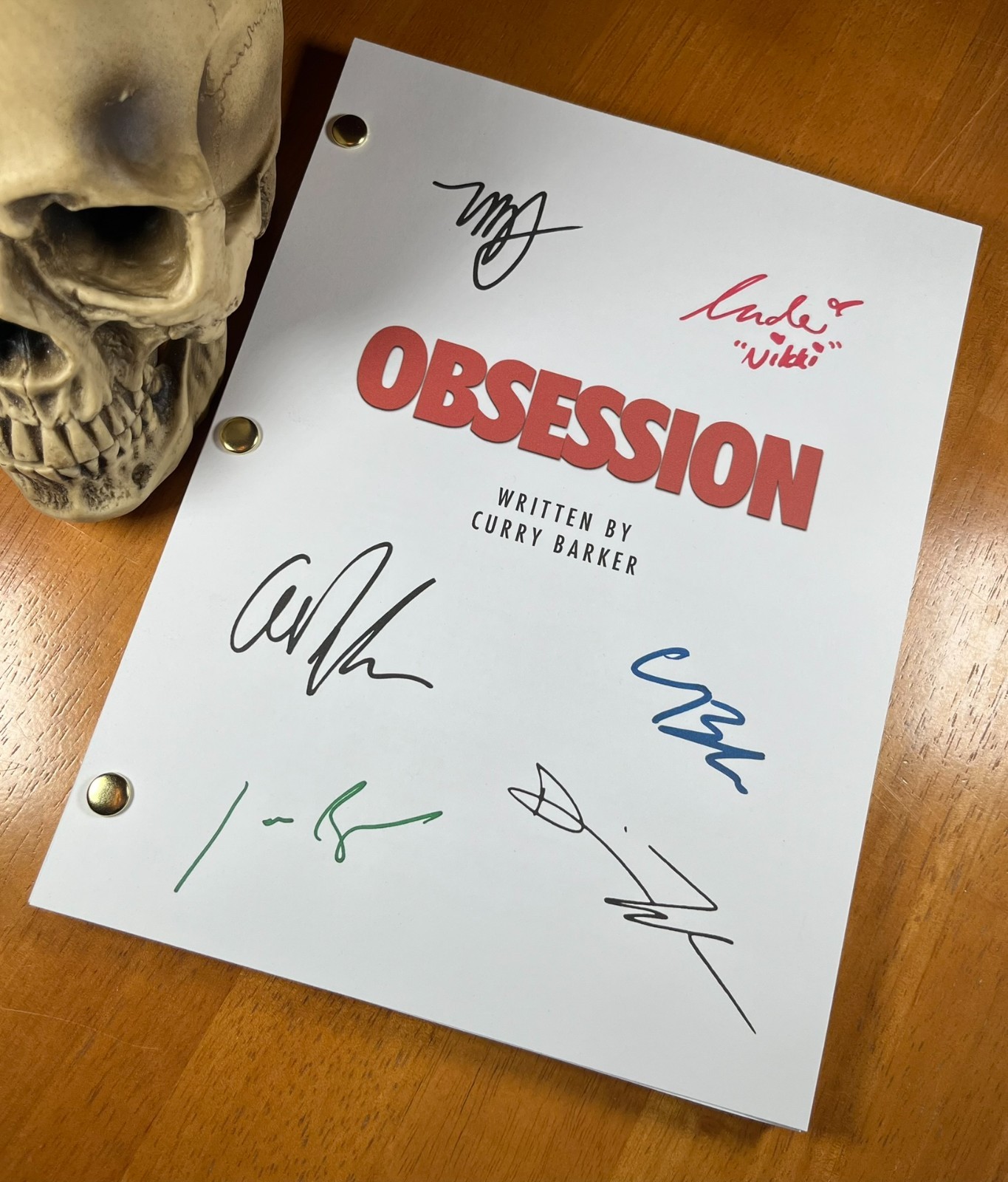 Obsession Script Signed- Autograph Reprints- Inde Navarrette- Horror