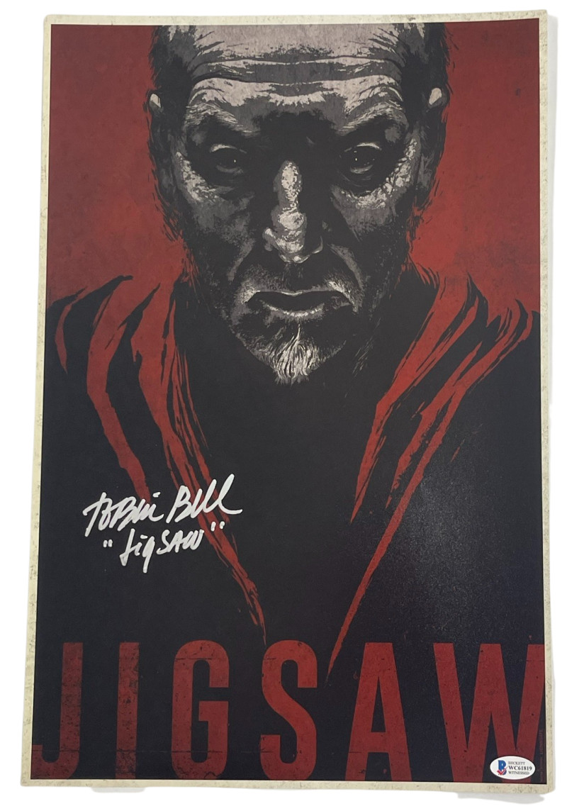 TOBIN BELL SIGNED 12X18 SAW PHOTO AUTHENTIC AUTOGRAPH BECKETT WITNESS COA 4