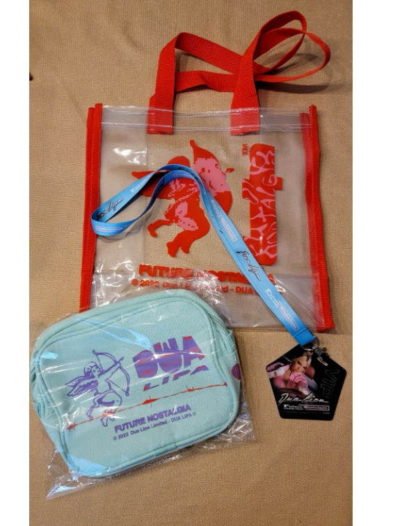 DUA LIPA OFFICIAL FUTURE NOSTALGIA TOUR VIP MERCHANDISE PASS LANYARD BAG RADICAL