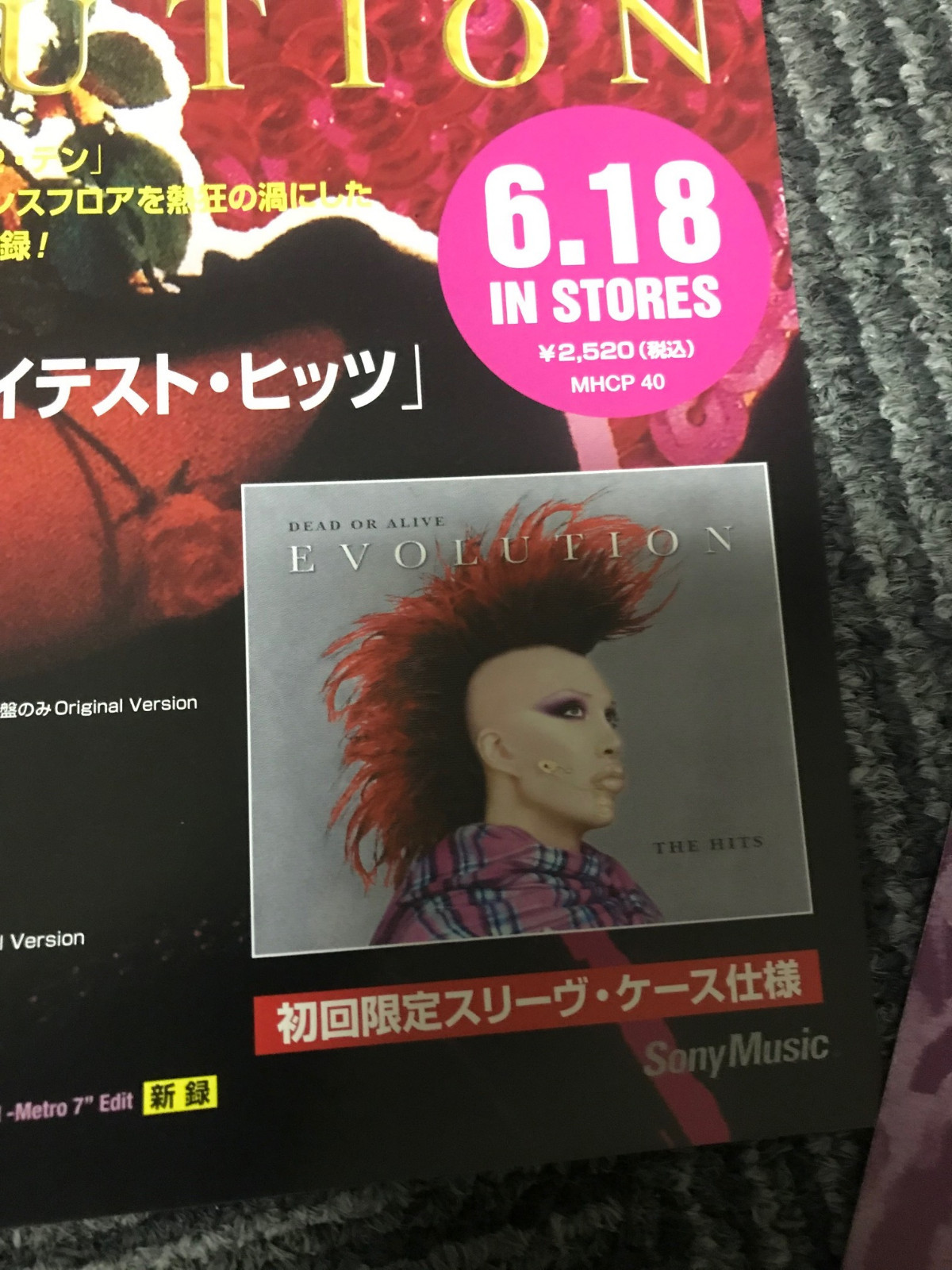 DEAD or ALIVE Japan 2003 MINT EVOLUTION mini-poster Pete Burns Youthquake RARE!