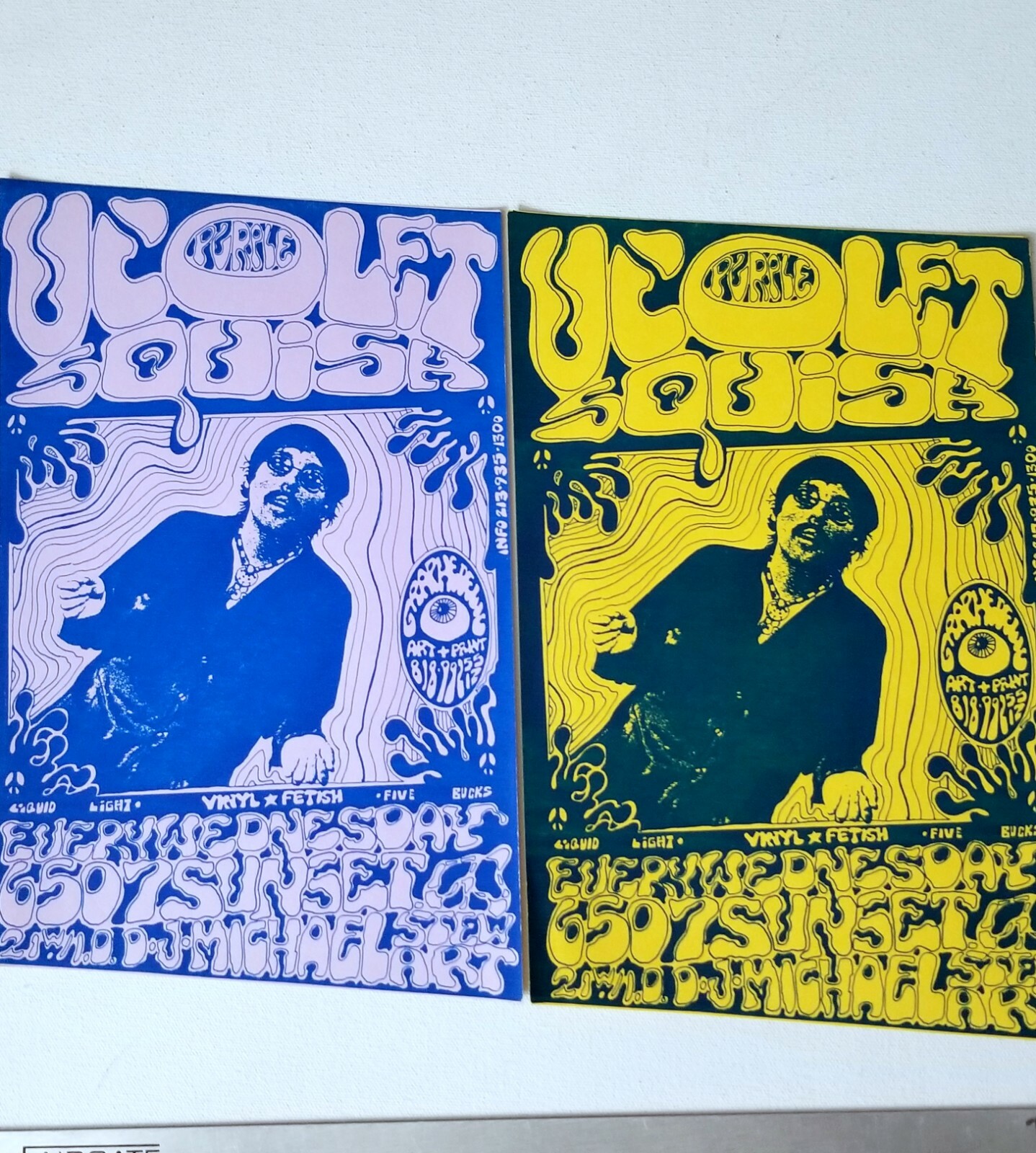 1990s LA NEW WAVE DARKWAVE PUNK FLYER DJ VINYL PSYCH HANDBILL GOTH Art fliers 45