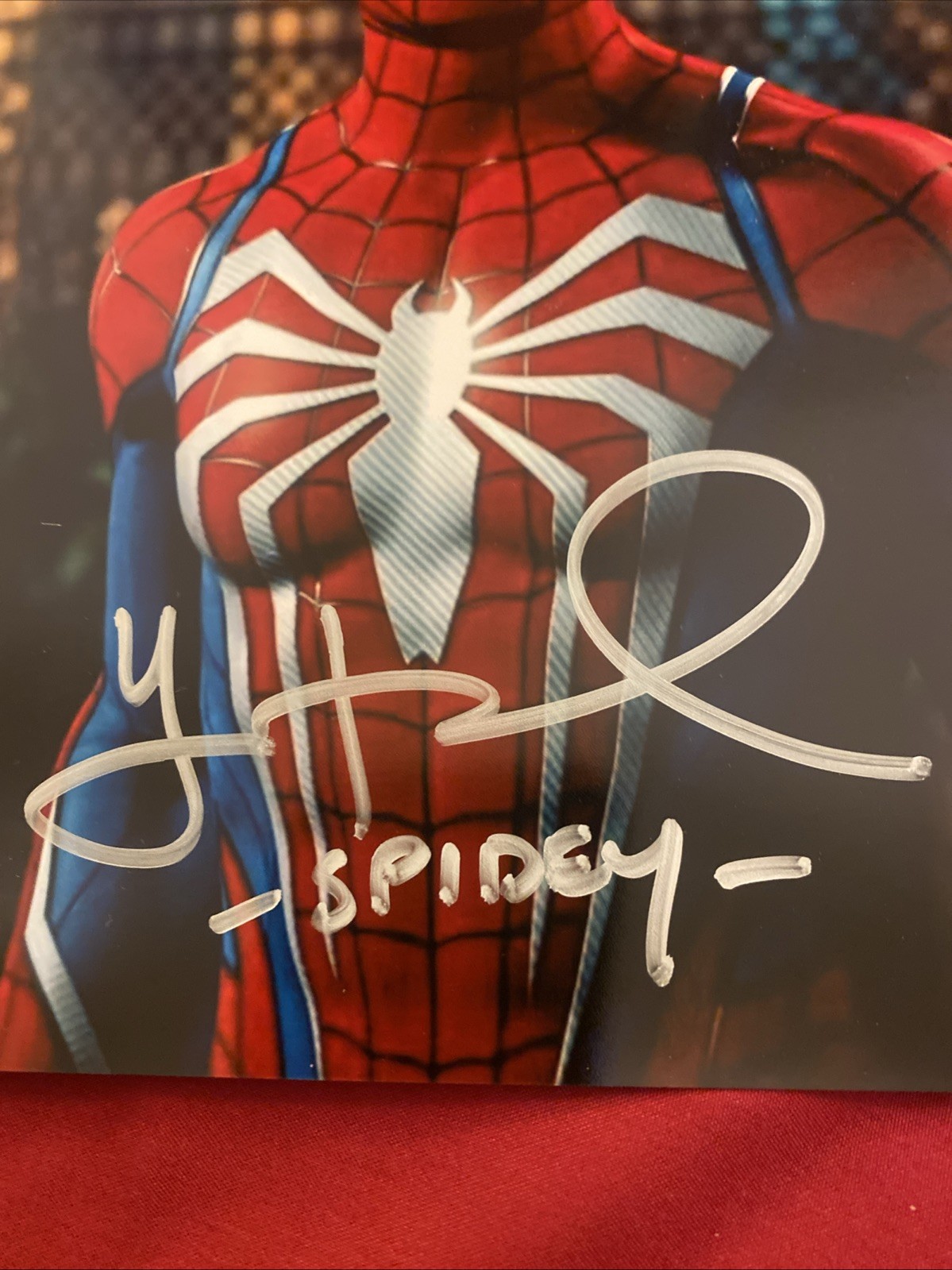 Authentic Yuri Lowenthal Nadji Jeter 8×10 photo Spider-Man COA Peter Parker