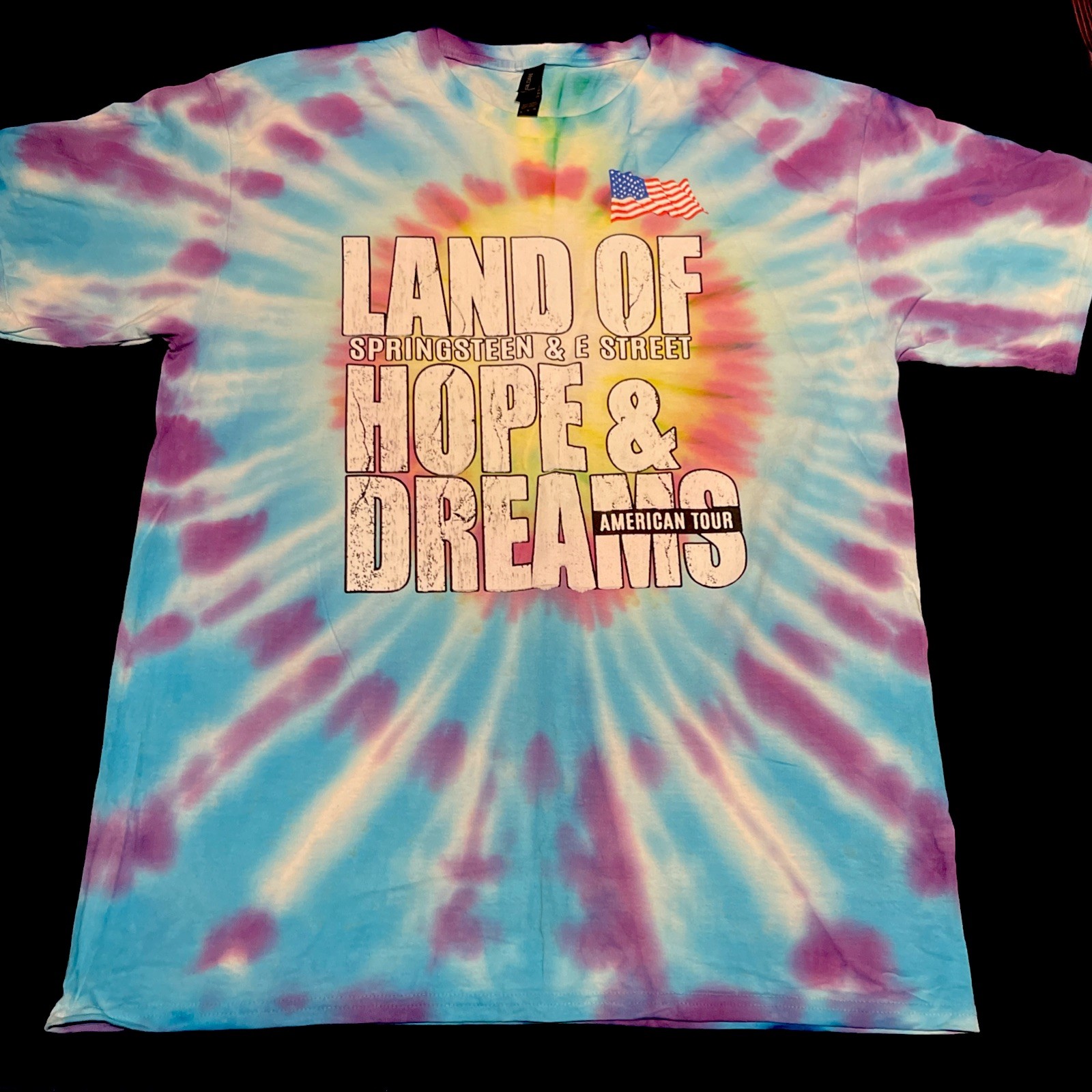 Bruce Springsteen Tie Dye Concert Shirt Brooklyn NY Barclays XL Tom Morello