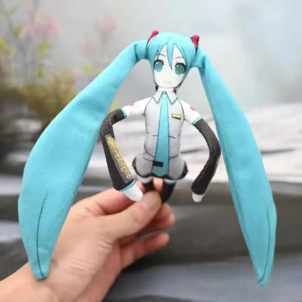 Anime Kasane Teto Len Rin Cosplay Plush Doll Twistable Wire Skeleton Mascot