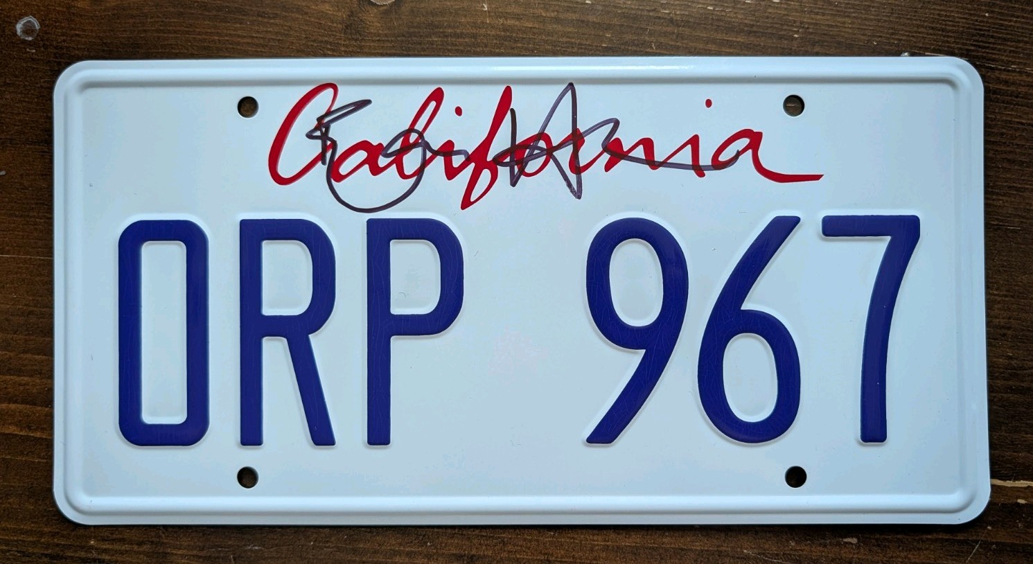 Signed By Ethan Hawke Jake Hoyt Training Day ORP-967 Metal Stamped License Plate