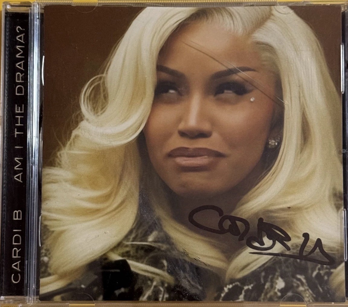 Cardi B Hand-Signed “Am I The Drama?” CD Album – Rare FULL NAME Signature