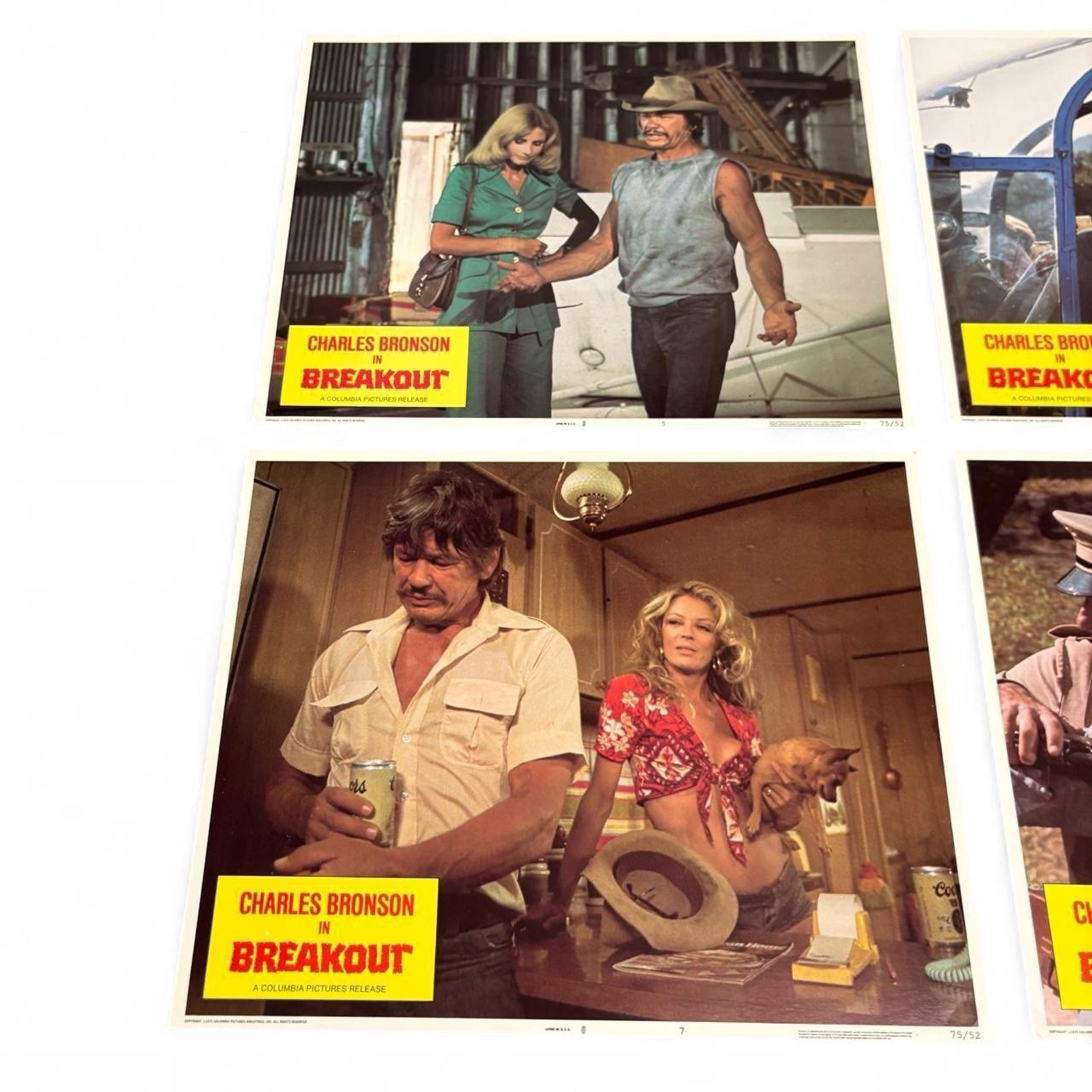 Charles Bronson in Breakout 1970s vintage original movie stills poster Bundle 4