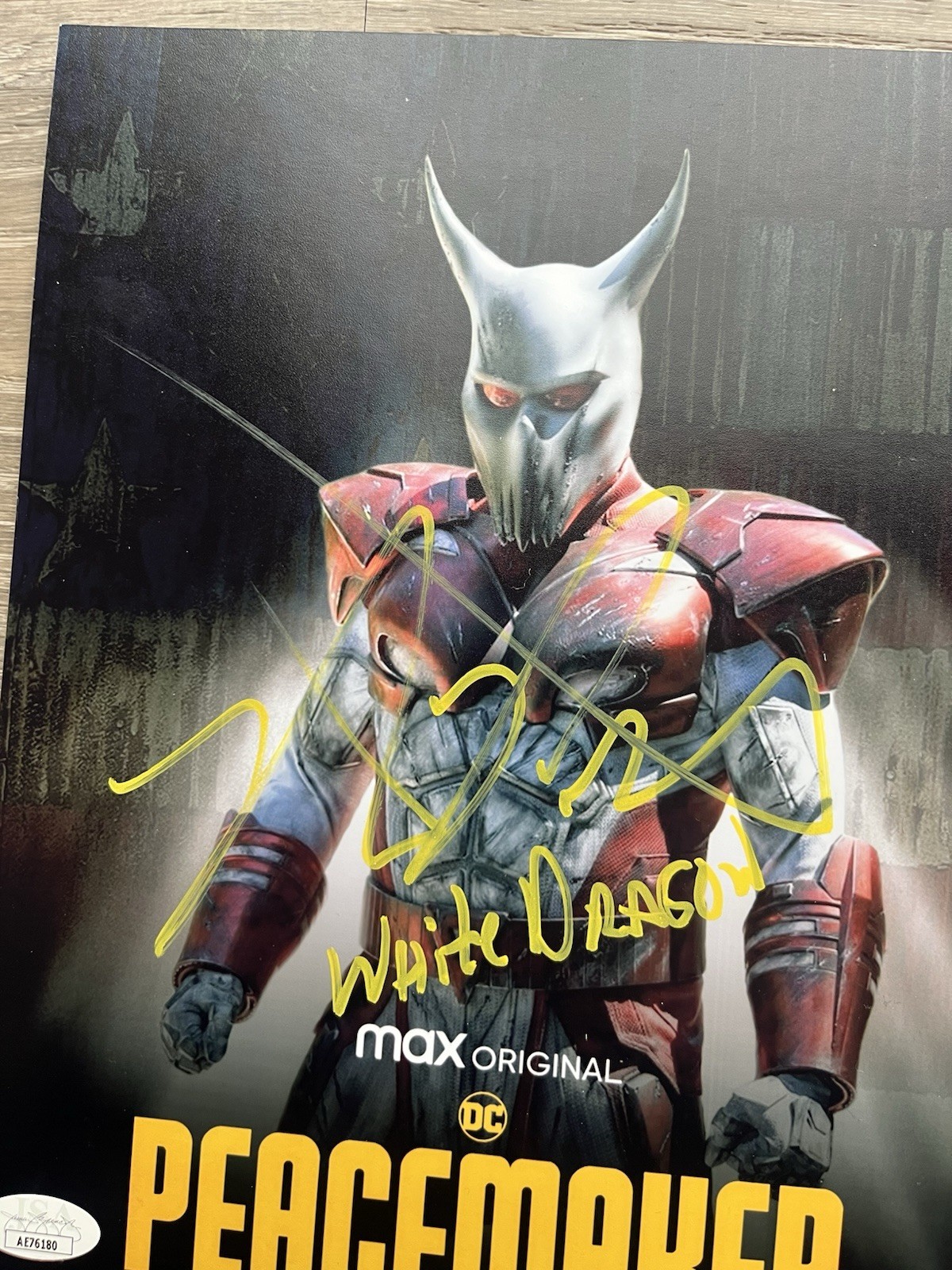 Robert Patrick Signed 7.75×10 White Dragon Photo JSA COA Peacemaker DC Marvel