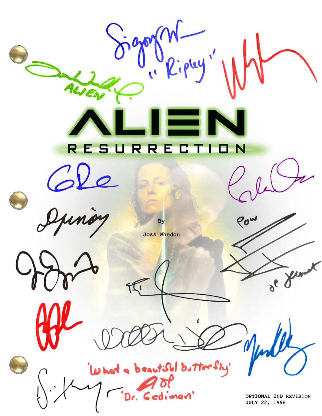 Alien 1-4 Script Collection Autograph Signed Reprints Four Complete Scripts