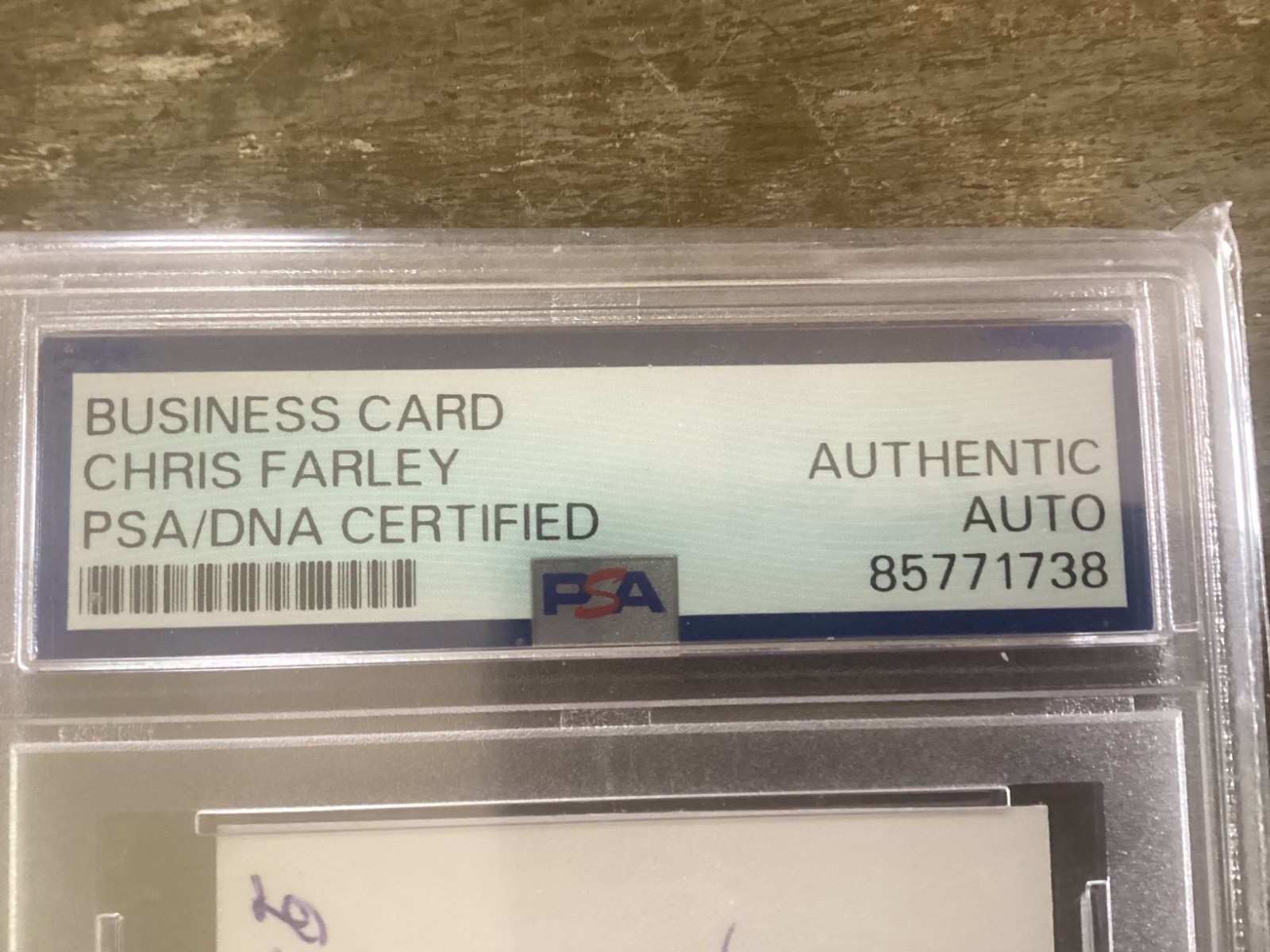 Chris Farley Signed Autograph business card Card PSA/DNA Encapsulated