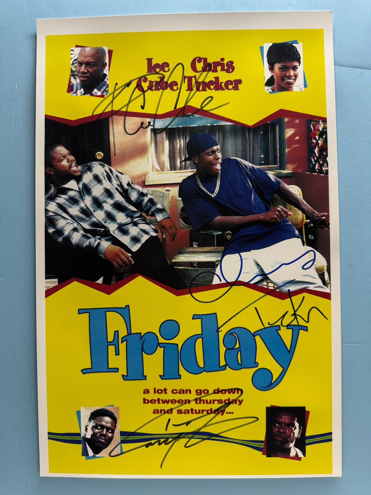 FRIDAY MOVIE POSTER 11×17 SIGNED by 3 AUTHENTICATED withCOA FREE SHIP