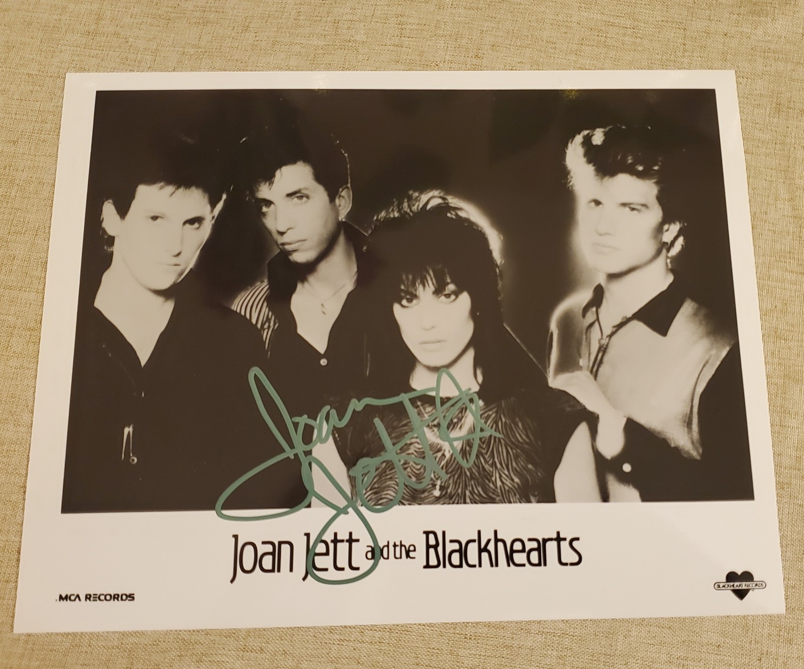 Joan Jett Signed 8×10 Photo Band Photo