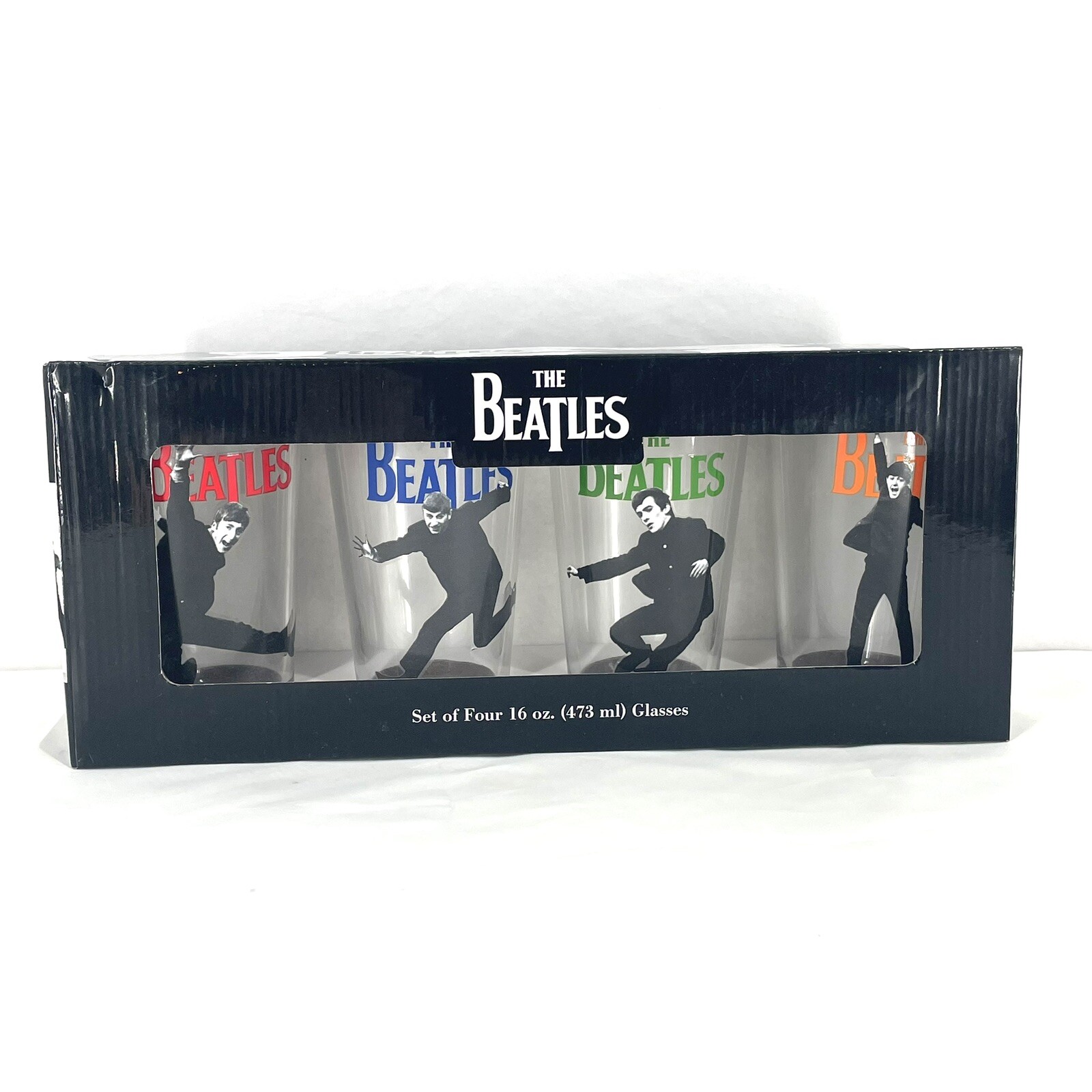The Beatles Pint Glasses 2013 Collector Series 16 Oz Tumblers Twist Shout Set 4