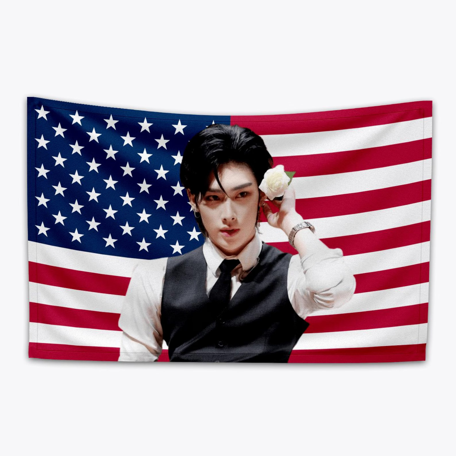 AND2BLE ZB1 RICKY American Kpop Flag Wall Tapestry Concert Merch Gift K69