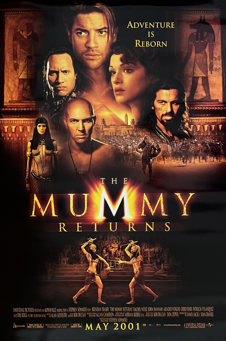 THE MUMMY RETURNS MOVIE POSTER 2 Sided ORIGINAL FINAL VF 27×40 RACHEL WEISZ