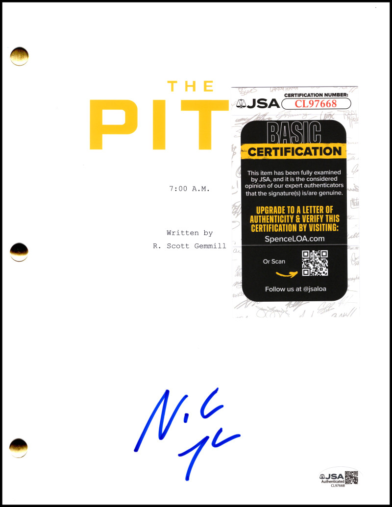 Noah Wyle Signed Autograph The Pitt Pilot Script Screenplay – Dr Robby JSA COA