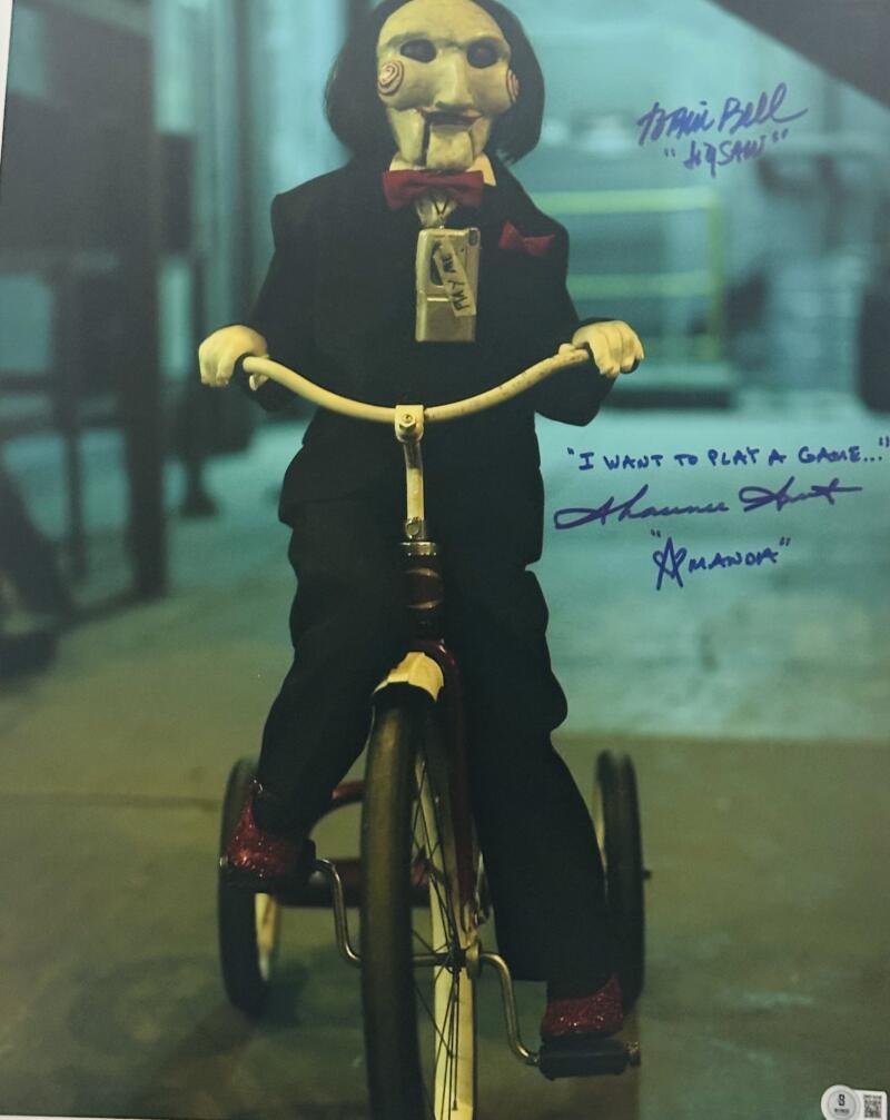TOBIN BELL SHAWNEE SMITH SIGNED 16X20 PHOTO SAW JIGSAW POSTER AUTOGRAPH BAS 246