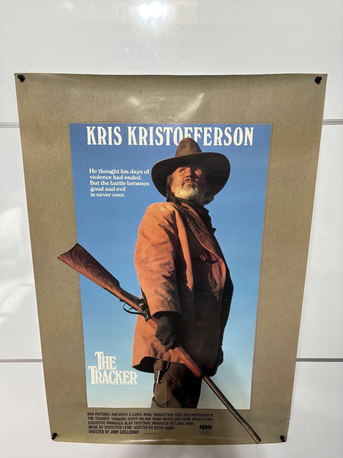 Poster: The Tracker (1988): Kris Kristofferson, original VHS promo
