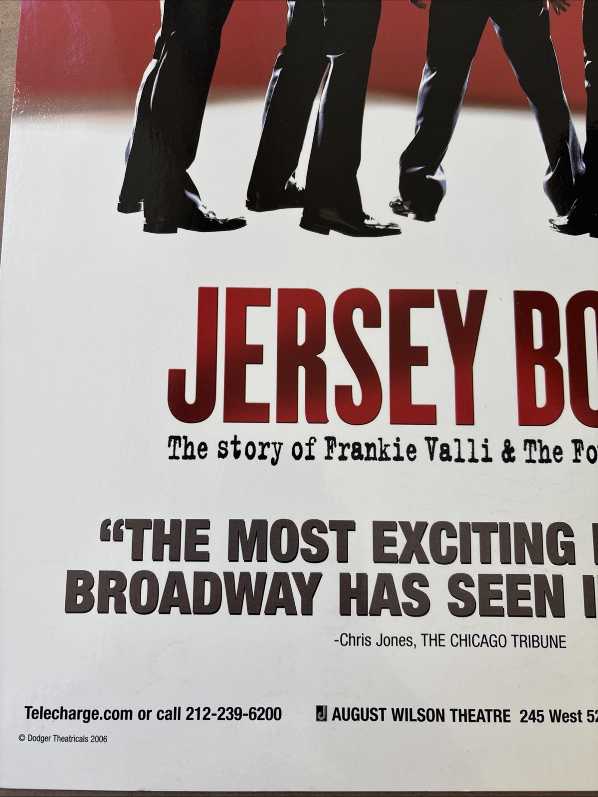 FRANKIE VALLI hand SIGNED JERSEY BOYS BROADWAY Poster JSA COA