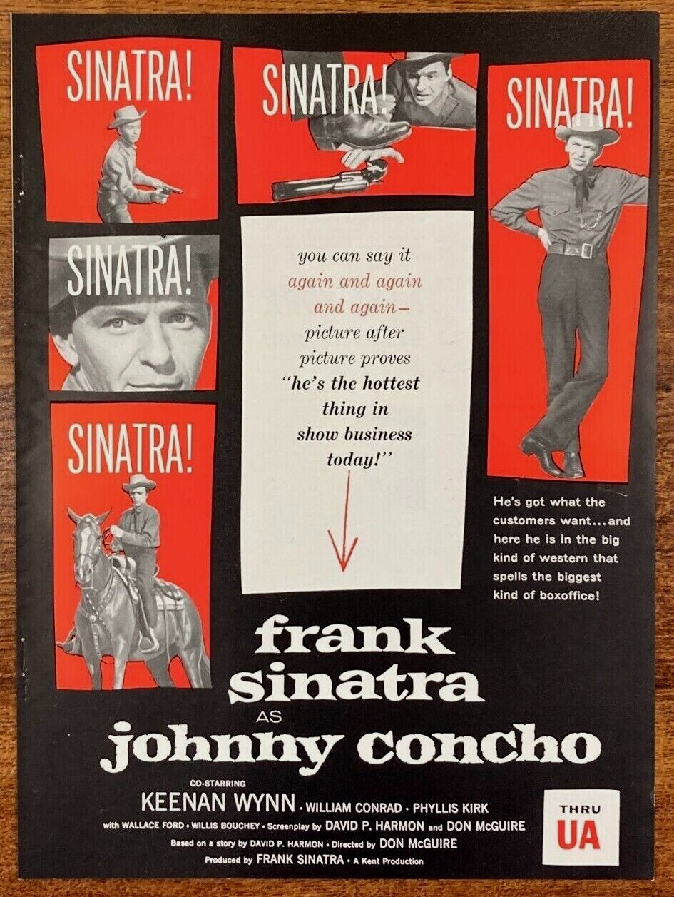 JOHNNY CONCHO Original Movie Trade Ad Frank Sinatra Cowboy Western Poster