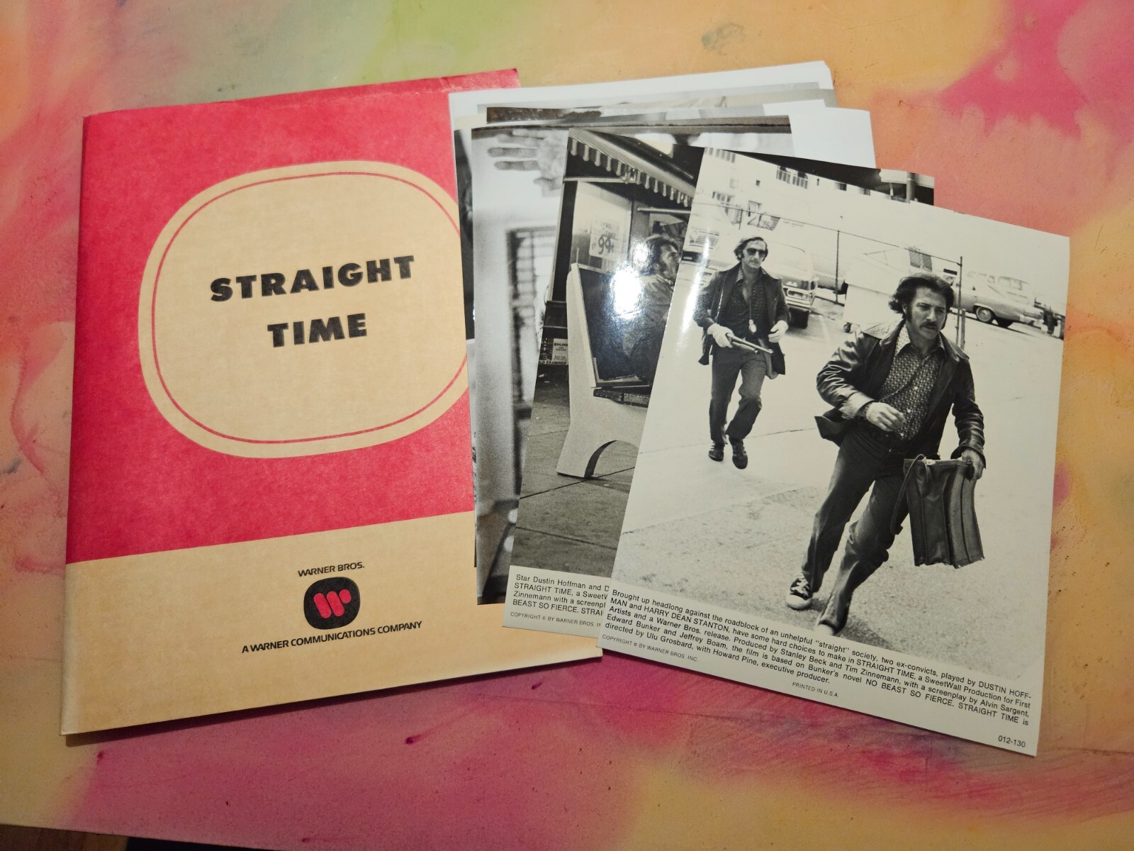 1978 STRAIGHT TIME Original Presskit w/Stills Dustin Hoffman, Harry Dean Stanton