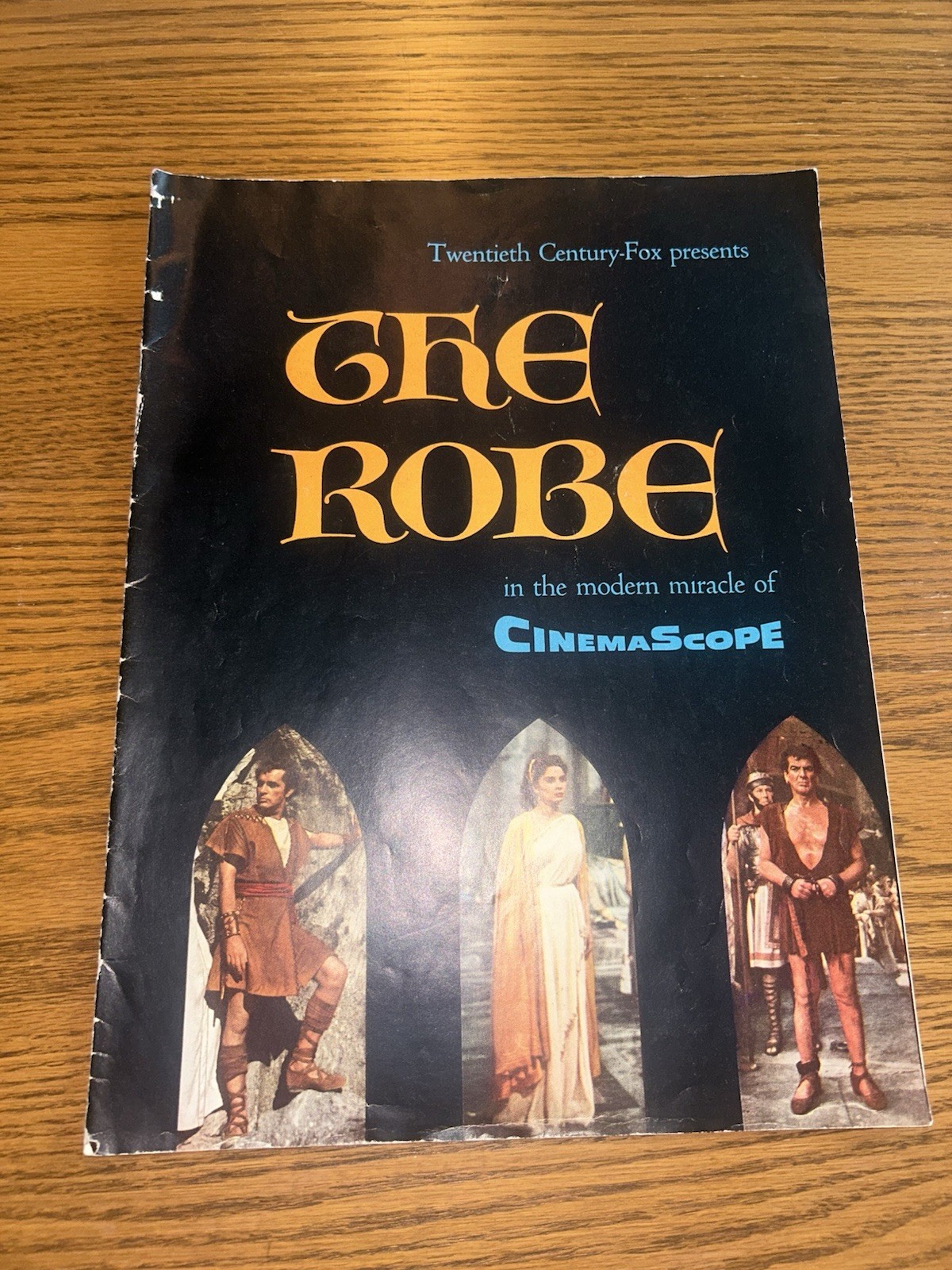 The Robe 1953 Movie Program CinemaScope Richard Burton 20th Century Fox VTG