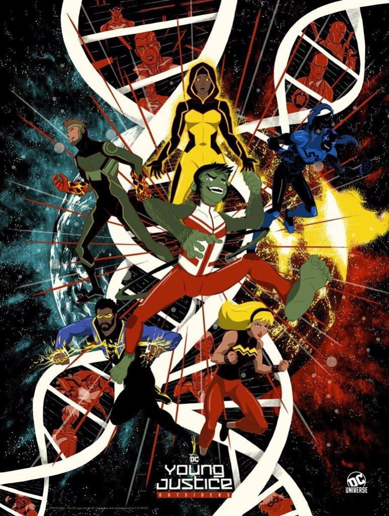 YOUNG JUSTICE DC Universe – 18″x24″ Original TV Poster Mint SDCC 2019 Exclusive