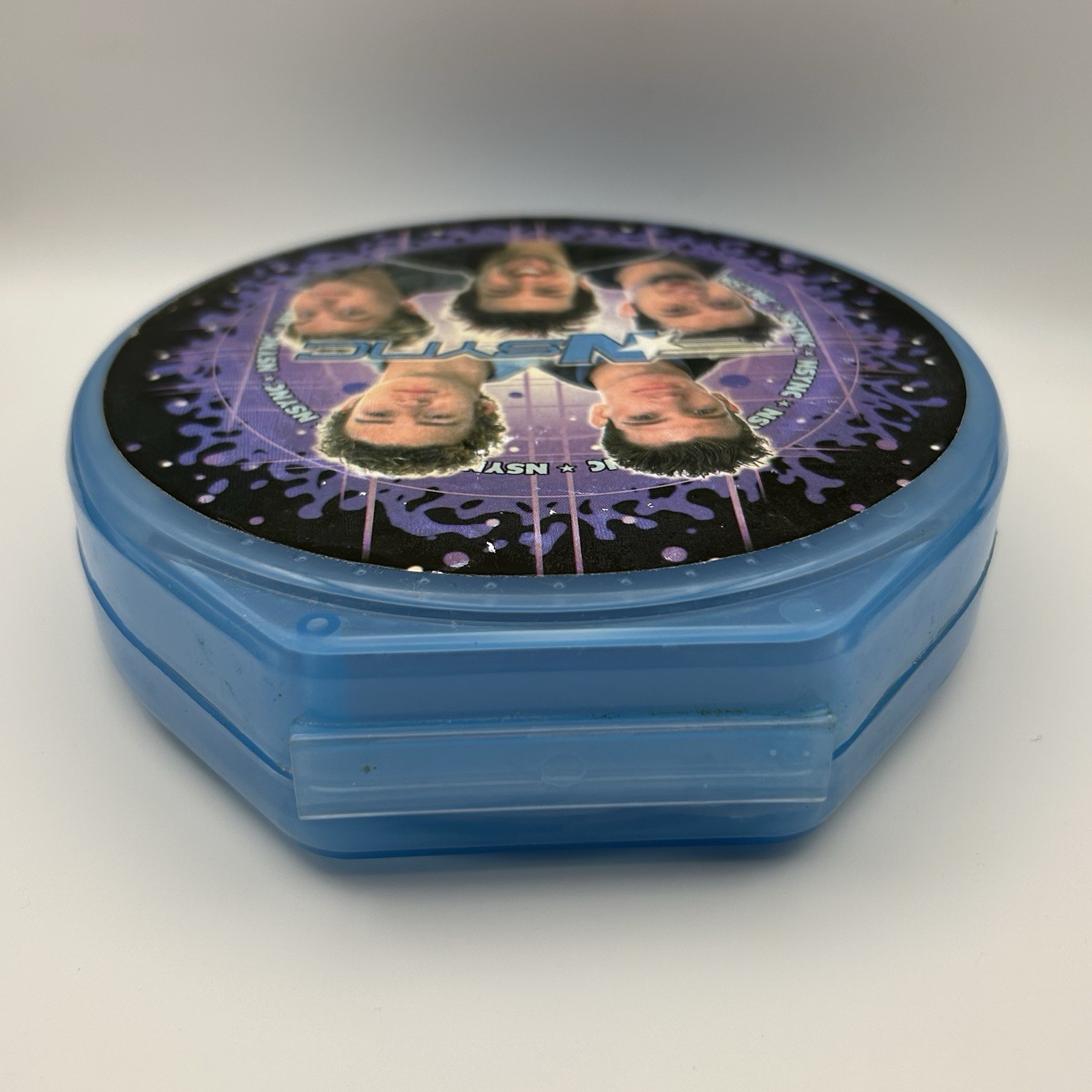 Vintage NSYNC Blue Plastic CD Case Holder Y2K Pop Music Memorabilia