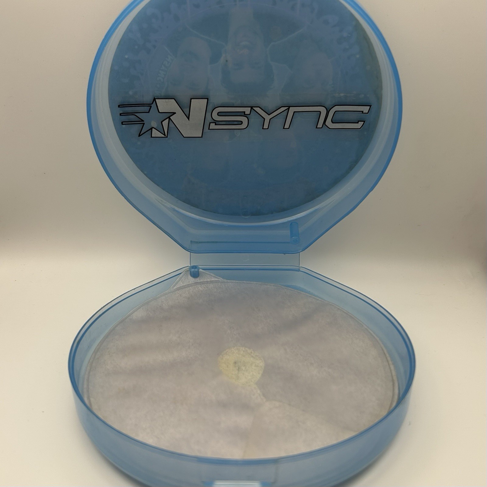 Vintage NSYNC Blue Plastic CD Case Holder Y2K Pop Music Memorabilia