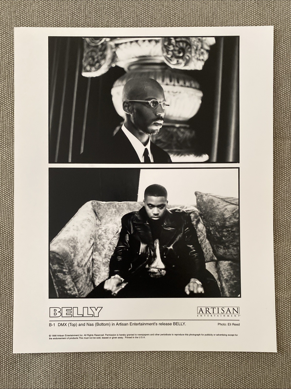 Belly DMX & Nas Press Photo 8×10”. See Description.
