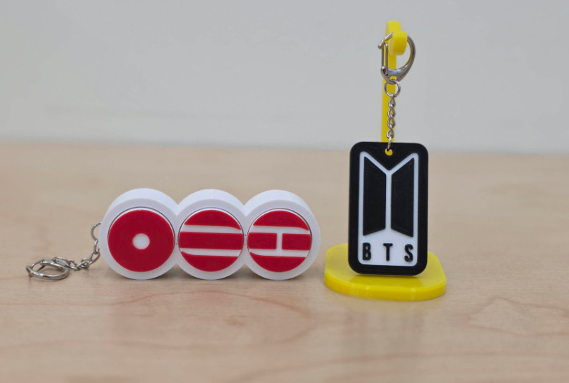 [ARIRANG] BTS Inspired 3D Printed Clicker Keyring Set of 2 – Limited Edition