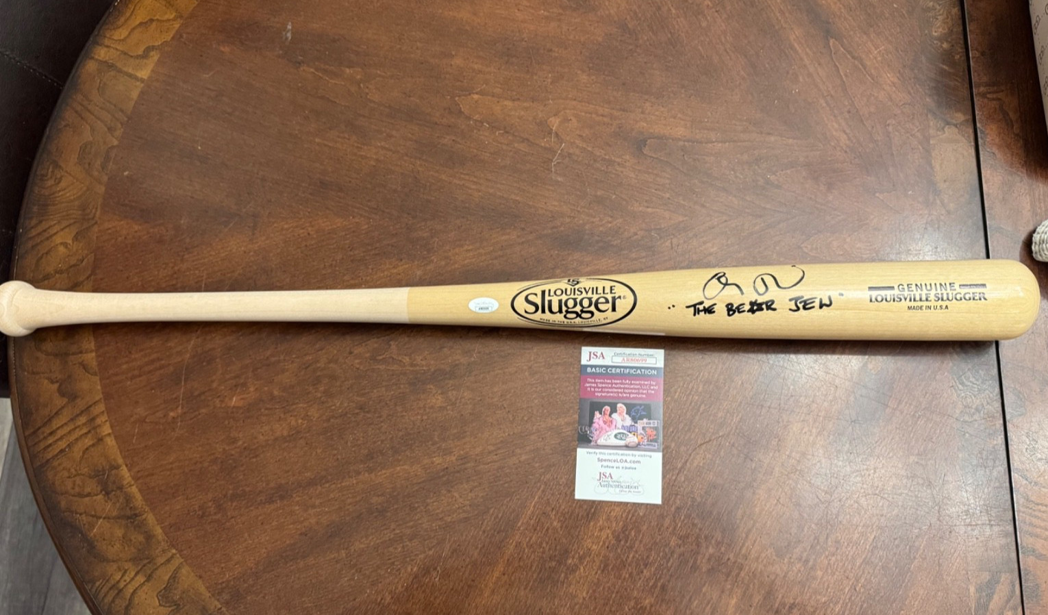 Signed Eli Roth Autographed Inglourious Basterds Baseball Bat JSA COA