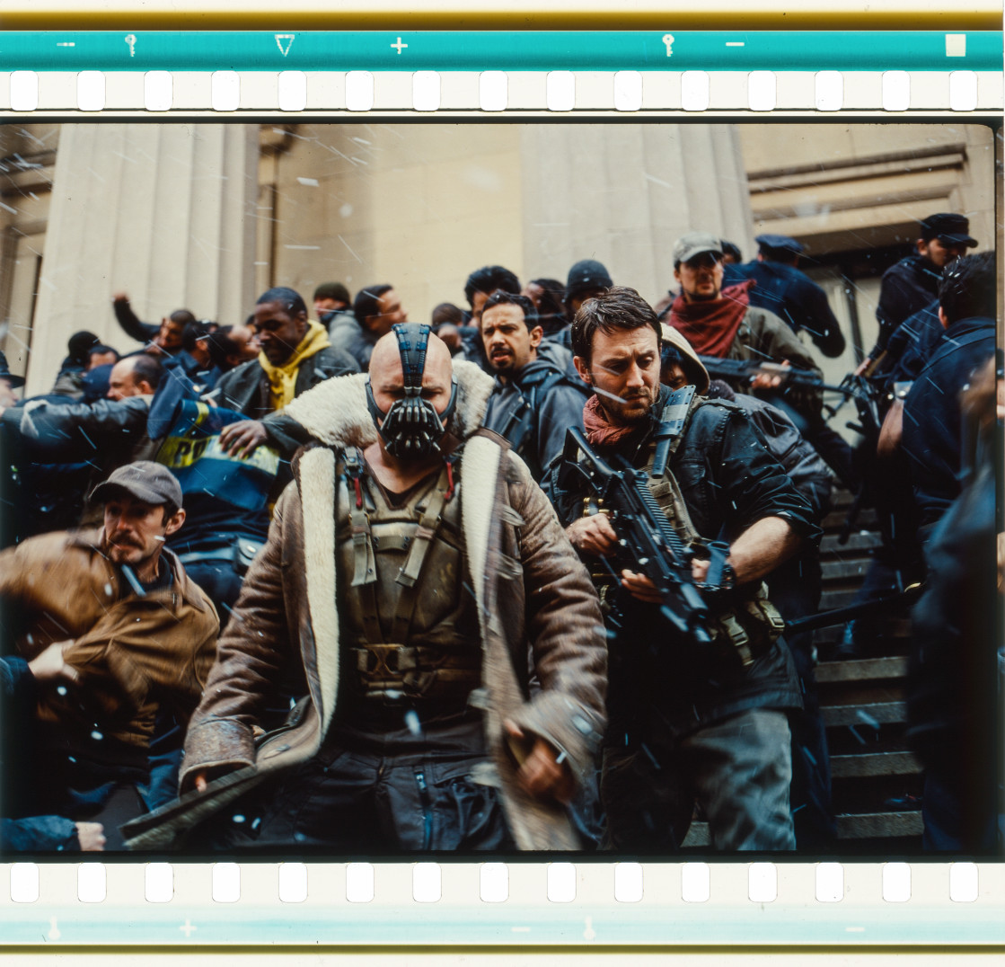 The Dark Knight Rises 70mm IMAX Film Cell – Bane Takes the Stairs