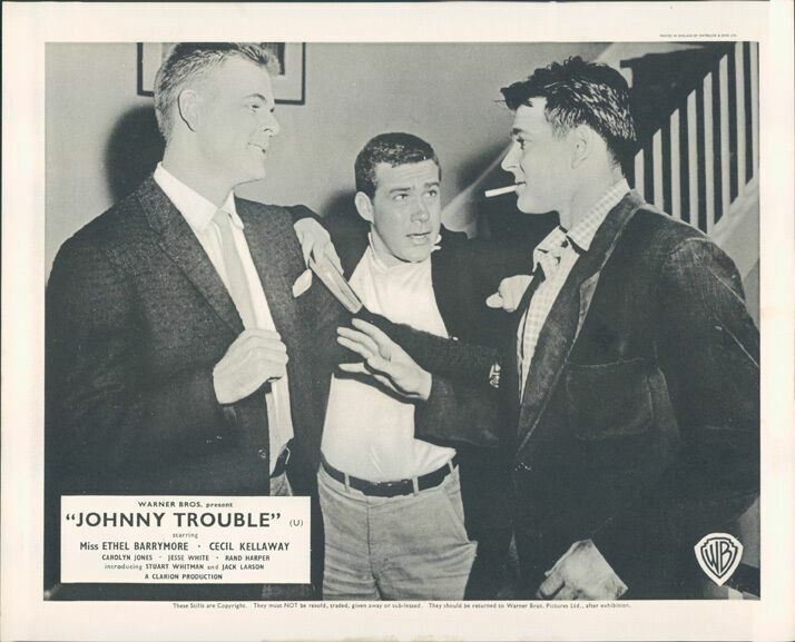 JOHNNY TROUBLE STUART WHITMAN JACK LARSON LOBBY CARD